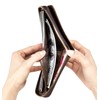 Genuine Leather Men Wallet Zipper RFID Blocking Vintage Bifold Wallets