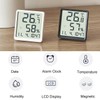 Lancoon Digital Thermohygrometer LCD Small Alarm Clock with Temperature Humidity