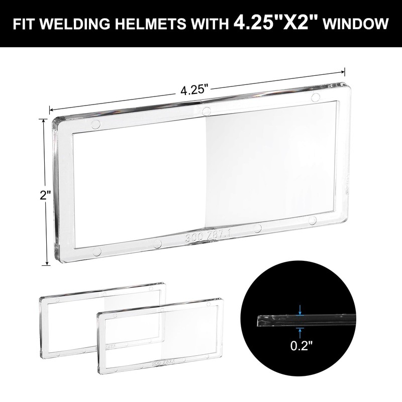 PATIKIL Magnification Welding Lens, 5 Pack 1.0/1.5/2.0/2.5/3.0 Diopter 2x4.25" PC