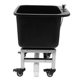 CUBELLIN Commercial Mop Sink Plastic Mop Basin with Wheels and Drain Hole Household Floor Sink for Commercial and Home Use