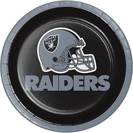 Trendware Las Vegas Raiders Dessert Plates, 24 Count