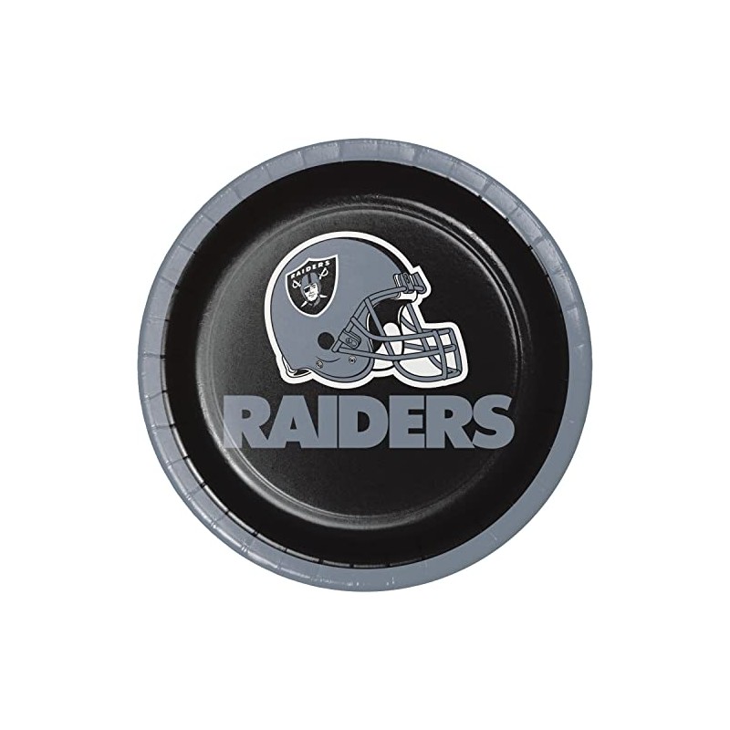 Trendware Las Vegas Raiders Dessert Plates, 24 Count