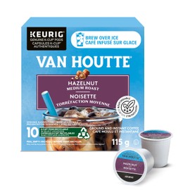 Van Houtte Brew Over Ice Hazelnut K-Cup Coffee Pods, 10 Count For Keurig Coffee Makers