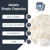 Empty Capsules Size 3 - Clear Gelatin - 1000 Count