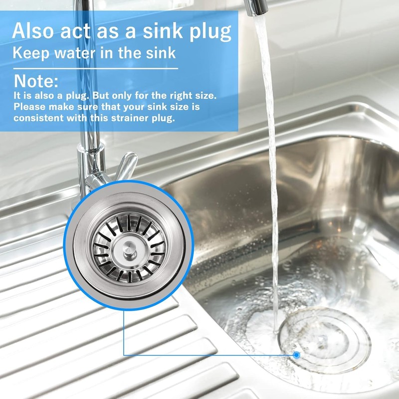 Stainless Steel Kitchen Sink Plug Strainer – Rust Free Kitchen