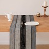 Table Runner Grey 33 x 183 cm Planks Antique Old