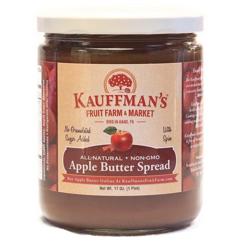 Kauffman Orchards Homemade Apple Butter Spread Variety Pack, Original &
