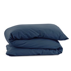 Cuddledown Dreamstead Comforter Duvet Cover | 100% Cotton| 300 Thread Count | Luxurious Sateen Weave | Pure Combed Cotton | Soft | Wrinkle Resistant | Button Closure | Navy | King