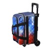ELITE Basic Double Roller Bowling Ball Bag With Rolling Wheels