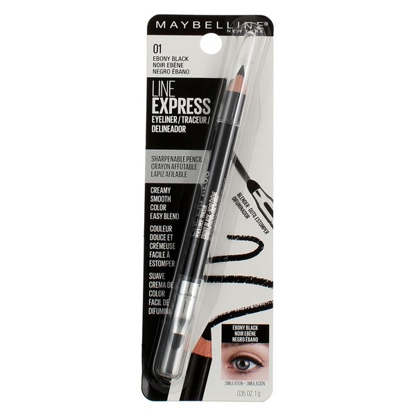 (3 Pack) Maybelline New York Line Express Eyeliner, Ebony Black 901, 0.035 Ounce