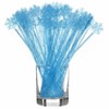 100 Pcs Blue Snowflake Swizzle Sticks Disposable Cocktail Stirrers