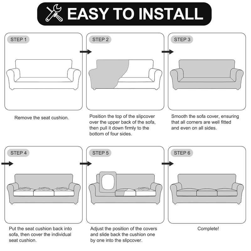 FestiCorp Velvet Sofa Cover for 3 Cushion Couch Sofa Slipcovers