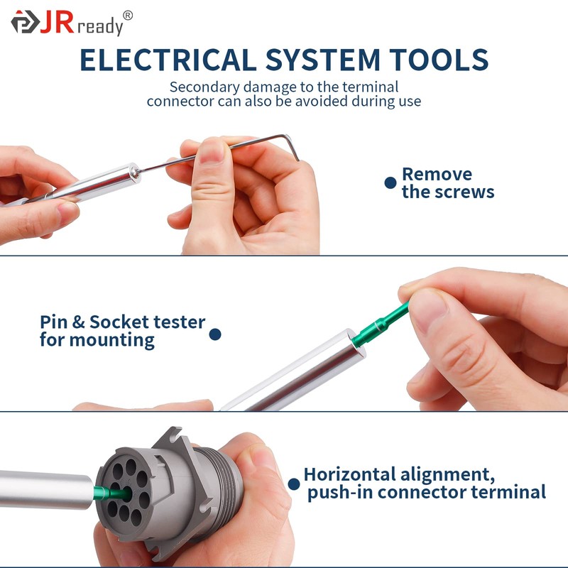 JRready 3-in-1 Contact Tester Automotive Tools,Detachable Electric Shock Tension Test
