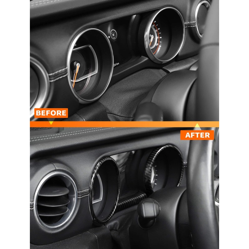 Savadicar Carbon Fiber Interior Accessories - Instrument Panel Trim Set