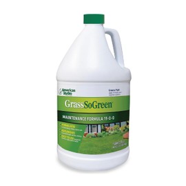 American Hydro Systems GrassSoGreen 19-0-0 Liquid Fertilizer Maintenance Formula, Grass Fertilizer for Lawn Sprinkler System, Treats Cool and Warm Season Grasses, 1 Gal