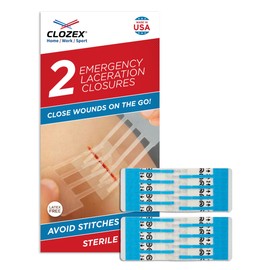 Clozex Clozex Emergency Laceration Closure Only- Close Wounds Without Stitches with This Surgical-Grade Skin Device. Available in 3 Variations for Wounds up to 1.0 or 3.5. Life Happens, Be Ready!