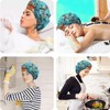 Cabreche 2 PCS Shower Cap Reusable Waterproof Double Layers Hair