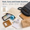 9PCS Travel Watercolour Set,Mini Watercolour Paint Set Travel WoodenPalette