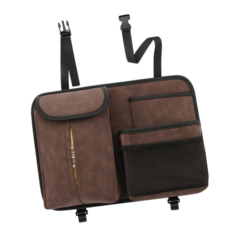 Car Back Seat Storage Bag Suspension PU Leather Hanging Organizer