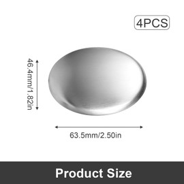 AMONENZ Stainless Steel Soap, Pack of 4 Stainless Steel Against Odour Soap, Soap Against Odours, for Eliminating Odours on Hands, Skin and Kitchen Utensils