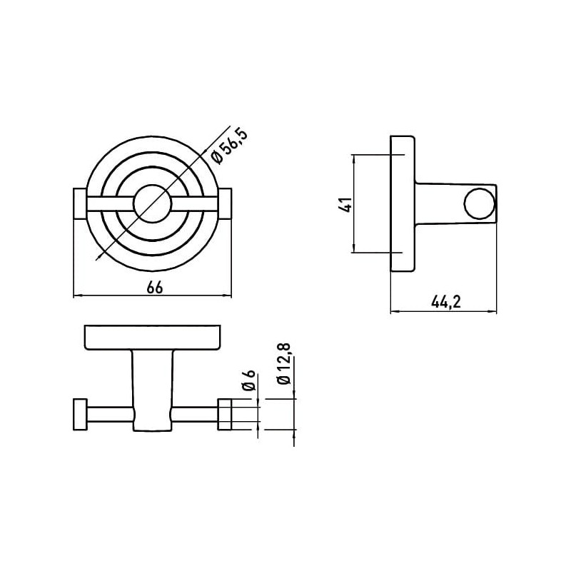 Emco 77500102 Ramshorn Hook Polo, Chrome-Plated