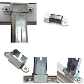 Showcase Interior Standard Clips, Display Case Bracket Channel Holder, Top & Bottom, 20 Pack