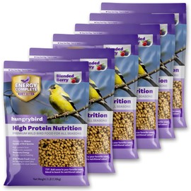 HUNGRYBIRD Energy Complete-High Protein Suet Bites - Berry, 6-Pack