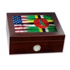 ExpressItBest Premium Desktop Humidor - Glass Top - Flag of