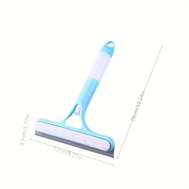 Multi-function Mirror and Window Squeegee with Built-in Spray Bottle -