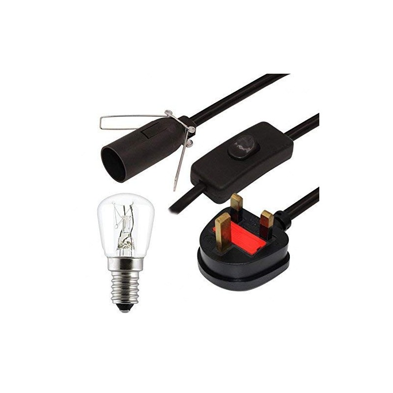 Salt Lamps UK Replacement Electrical Cable 2 Metal Clip with