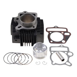 GOOFIT 52.4mm Engine Cylinder Big Bore with Piston Kit and Gaskets Replacement for Lifan 125cc LF125 Horizontal Engines Dirt Pit Bike ATV