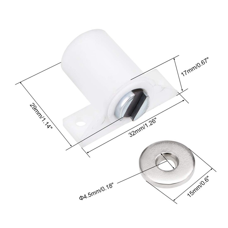sourcing map Cabinet Door Magnetic Latch Catch for Bathroom Kitchen