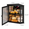 viewcare Corner Bread Box for Kitchen Counter, Bamboo Wood Large