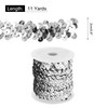 sourcing map 11 Yards 0.8 Inch Elastic Sequins Trim 3