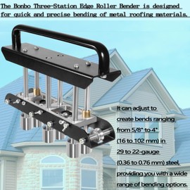 ER3 Three-Station Edge Roller Bender,Large Radius Sheet Metal Bead Roller Bender，0-90° Bending Angle, for 29 to 22-Gauge Steel,Making 5/8" to 4" (16 to 102 mm) Bends