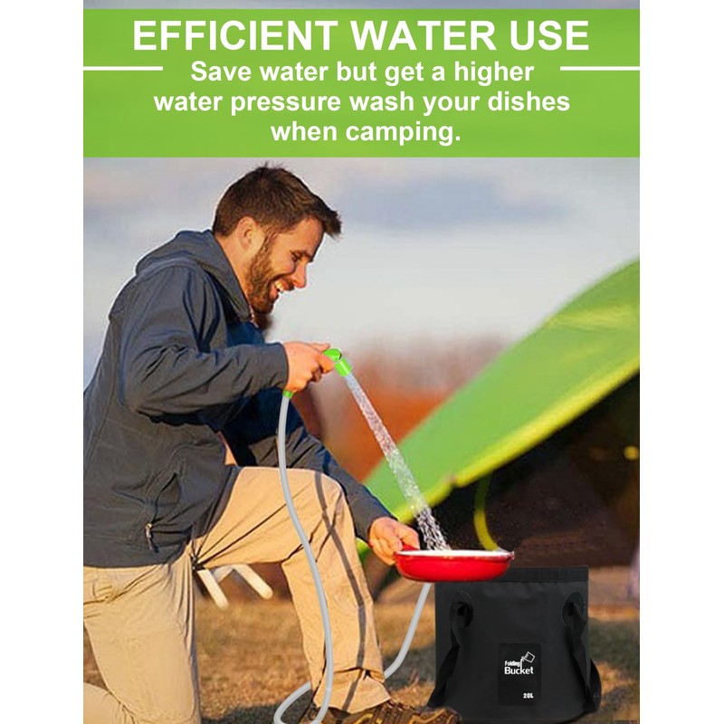LIBERRWAY Camping Shower Head for Washing Bicycle Car Dog