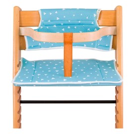 JYOKO Kids Cushion Compatible with Stokke Tripp Trapp high Chair Made Cotton 100% +Foam+3D Air Confort (Blue Sparkles)