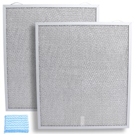 S99010430-002 Range Hood Filter 15-3/4" x 13-7/8" x 3/8", 2 Pack Aluminum Mesh Grease Range Hood Filter Compatible with Broan Nutone Kitchen Exhaust Fan Filter 4512880 99010430-002
