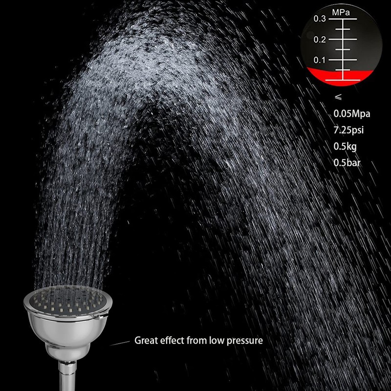 Voolan High Pressure Shower Head with Shower Arm - 5