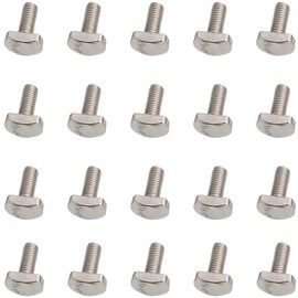 20Pcs M5 T Bolt,Carbon Steel Screw Bolt,European Standard T-Slot 20mm