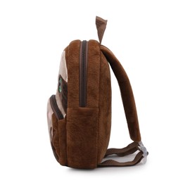 BEFUNIRISE - Mochila pequeña para niños y niñas, linda y suave de felpa con dibujos animados para niños de 2 a 6 años, Perezoso marrón, Una talla, Mochila linda