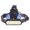 150000LM 2*LED COB Rechargeable 2*18650 Headlamp Head USB Light Torch