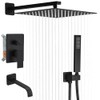 Heable Matte Black Shower Faucet Set with Tub Spout Bathroom