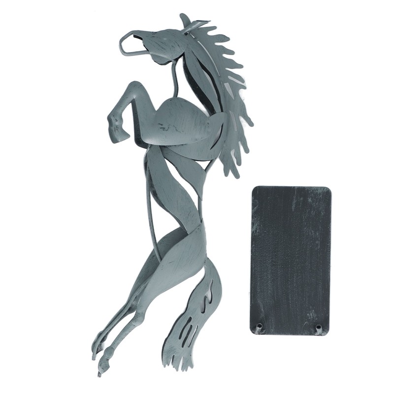Metal Horse Statue Unique 3D Design Iron Decorative Running Horse