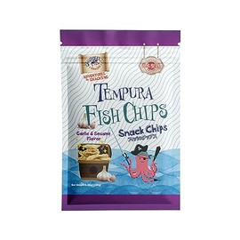 Swashbuckle Snacks Crispy Tempura Fish Chips Garlic and Sesame Flavor 5.29oz (150g), Made in Japan, Otsumami