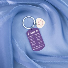 LKBVUG Christine Gifts For Women Religious Gifts Christian Inspirational Encouragement Gift For Women Teen Girl Best Friend Mom Bible Verse Motivational Cheer Up Gift Ideas Keychains Accessories