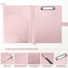 Tiankool Padfolio Portfolio Folder Binder-Faux Leather Portfolio Folder with Cover