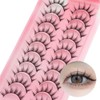 Cartoon Eyelashes Whispy Mink Lashes Dramatic Cat Eye Makeup Pointed