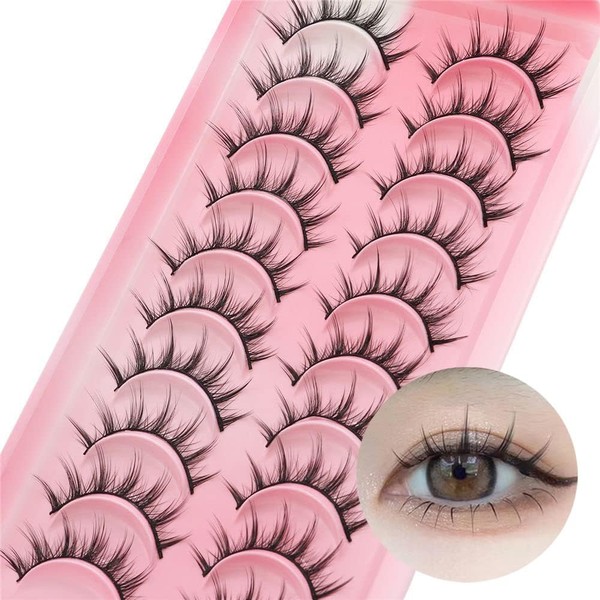 Cartoon Eyelashes Whispy Mink Lashes Dramatic Cat Eye Makeup Pointed