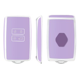 OFFCURVE Car Key Cover - Renault Clio, Espace 5, Master Bus, Talisman, Megane & More - Gold Silver - Soft TPU Case - Heavy Duty Protection - Protecting & Personalizing Car Keys